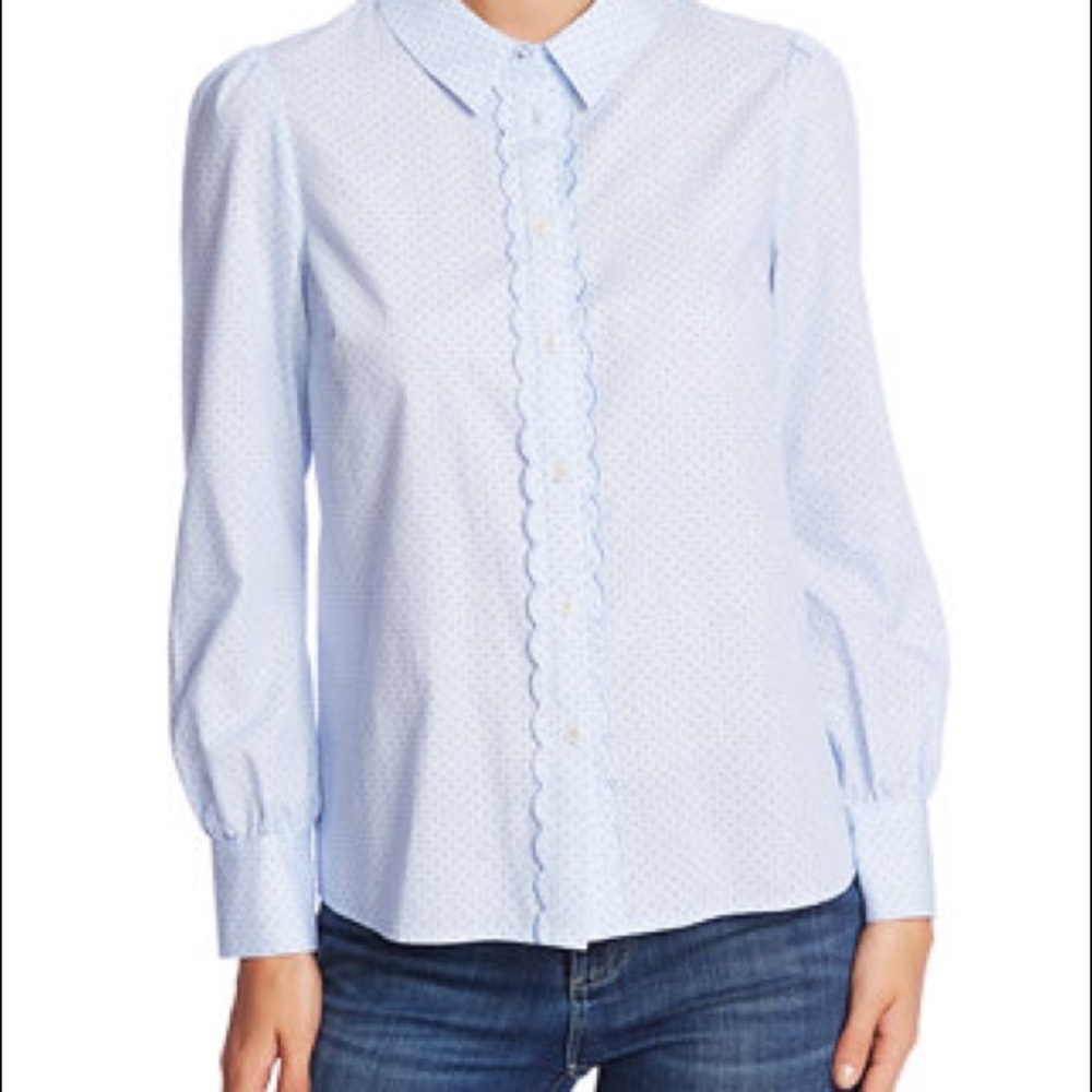 CeCe by Cynthia Steffe
Pindot Scallop Trim Blouse